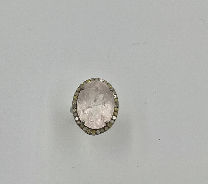 Anillo Aguamarina Rosada T 18