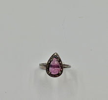 Anillo Zafiro Rosa con Diamantes