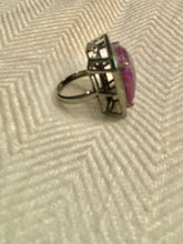 Anillo plata con rubi y diamantes Talla 12